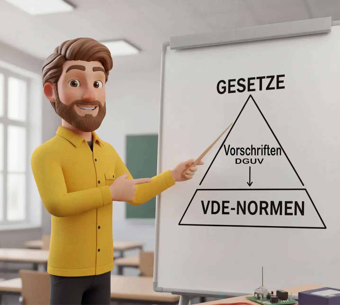 Jens erklärt die rechtlichen Grundlagen der elektrotechnisch unterwiesenen Person: Gesetze, DGUV-Vorschriften und VDE-Normen – Kreuels Consulting